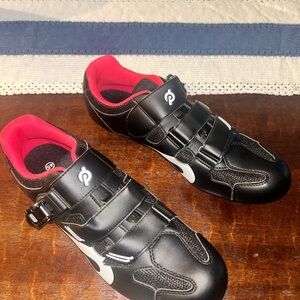 Peloton Black and Red Athletic Shoes